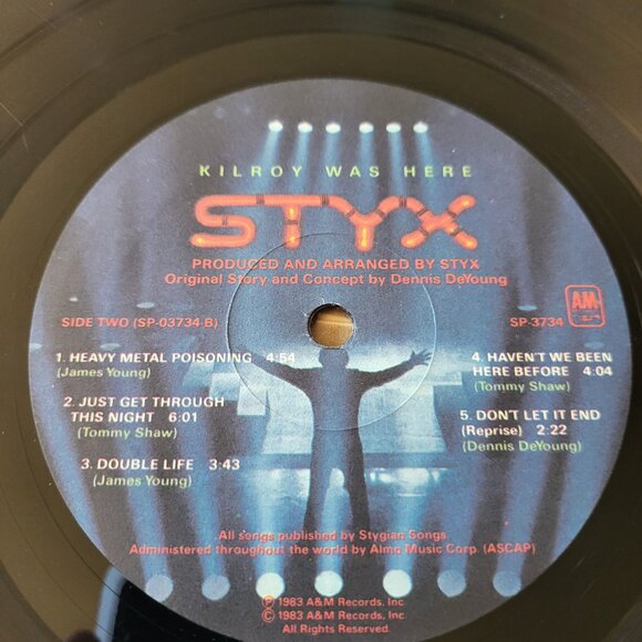 STYX Kilroy Was Here Vinyl LP 1983 A&M Records SP 3734 Rock Music LPB - Picture 6 of 9